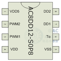 AC8DD12叮咚门铃芯片DIP8SOP8硬封装DIP8/SOP8图片